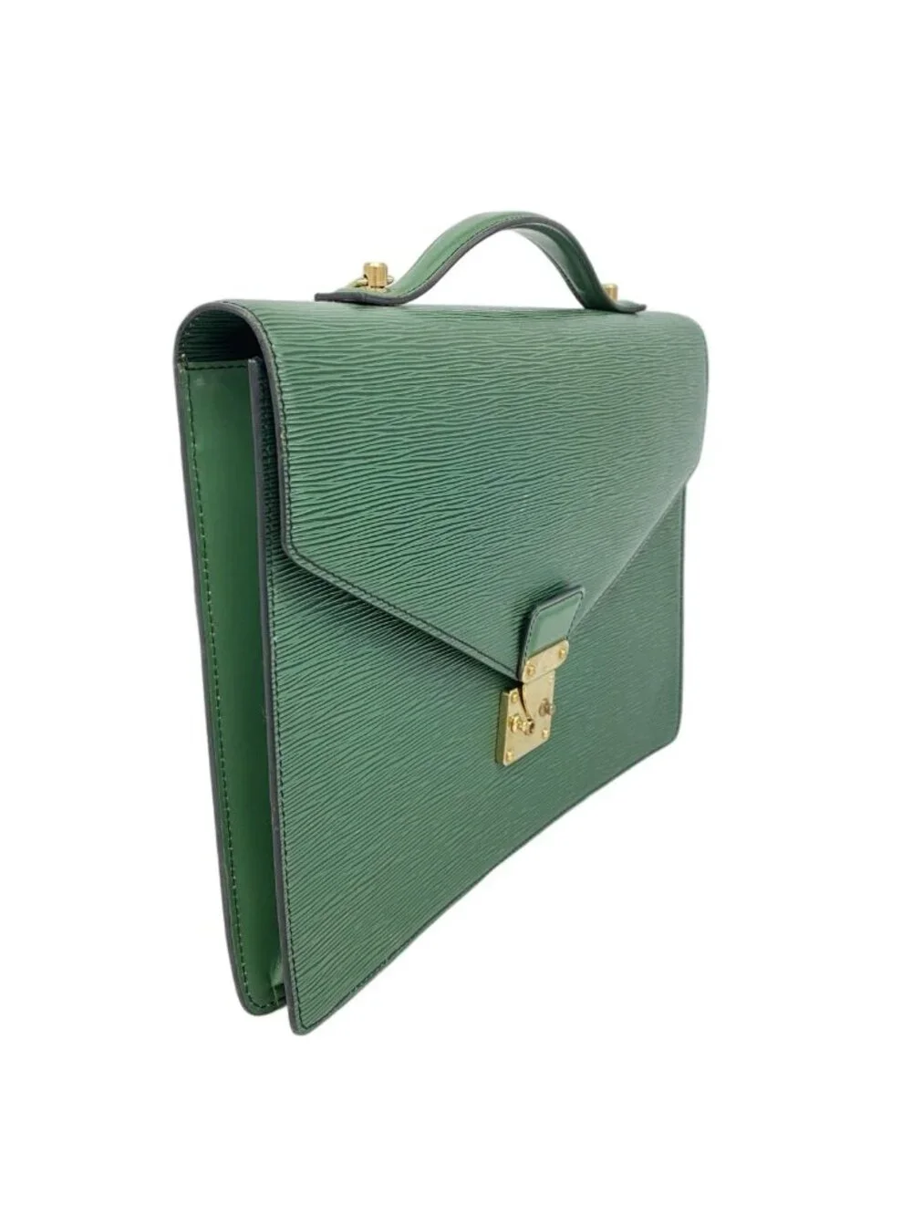 Louis Vuitton Briefcase Epi Porte Documents Bandouliere Borneo Green